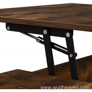 Mesa de centro de madera con tapa elevable